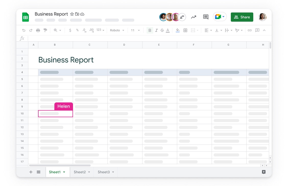 Work from home app - Google Sheets