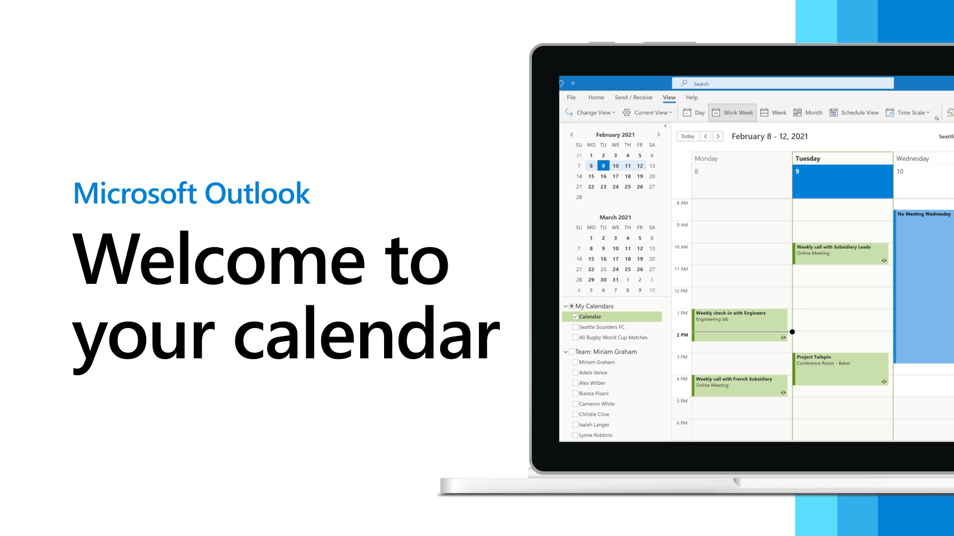 Work from home app - Microsoft Outlook Calendar